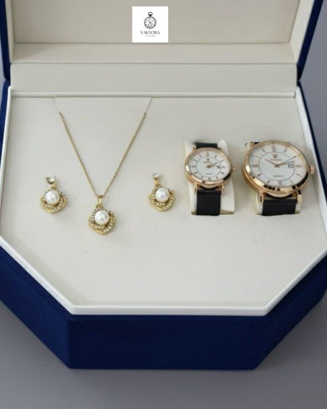 Elegance Duo Çift Saat ve Takı Seti