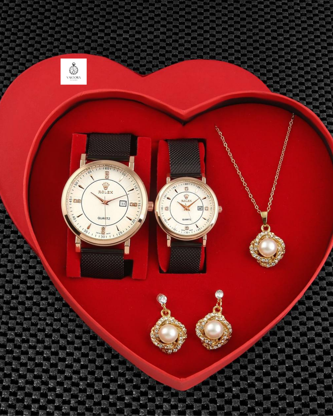 Elegance Duo Çift Saat ve Takı Seti